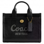Coach Cargo 20 Logotr&uuml;kiga Kuldse Riistvaraga Krokodillinahast T&otilde;mblukuga K&auml;ekott Naiste kott Must CAO26-B4BK Basic Set (Bag+Dust Bag)