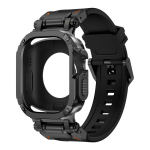 Rihm+Kaitse&uuml;mbris Apple Watch Band Ultra 2 49mm 44mm 45mm jaoks TPU Kaitse&uuml;mbris Kate Silikoonk&auml;epael IWatch Series 9 8 7 6 5 4 jaoks 49mm-For ultra 2 1 black