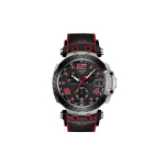 Tissot Racing Series Kvartsmehhanism Must sihverplaat Kummirihm Kronograaf Multifunktsionaalne Must Punane 100m Veekindel Spordikell T115.417.27.057.04 Regular Watch Box,Black Dial