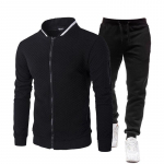 S&uuml;gistalvine spordidress Meeste &uuml;hev&auml;rviline kapuutsiga kampsun 2-osalised komplektid Meeste komplektid &Uuml;likond Meeste Fliisist Sport-Hoodie Dressip&uuml;ksid Kaheosalised komplektid L must