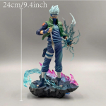 24cm 9.4 tolli Anime Hatake Kakashi tegevuskujud PVC kuju Laua kaunistuste komplekt Kuju mudel Kaunistus Toa laua m&auml;nguasjad roheline
