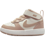 Nike Court Borough Leather Mid top Toddler Shoes White Pink Infant And Toddler CD7784-125 23.5 beige