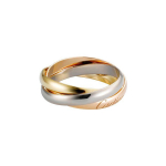 Cartier Trinity kollektsioon V&auml;ike d&uuml;naamiline kolme r&otilde;ngaga 18K kulds&otilde;rmus Unisex s&otilde;rmused Mitmev&auml;rviline B4086100 Box+Shopping Bag,48,Warranty Not Included