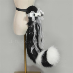 90cm Suur Karvane Kitsune Saba Cosplay Kohev Rebase Saba Lolita Anime Konventsiooni Palus Loomasaba Halloweeni Kost&uuml;&uuml;mi Tarvikud about 90cm gray