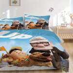 3 tk Disney Up Mustriga Voodipesukomplekt Sisaldab Tekikotti ja Padjap&uuml;&uuml;re, Sobib K&otilde;ikideks Hooaegadeks Q039 135x200cm