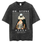 Dr Stone Vintage Pesitud T-s&auml;rgid Meestele Digitaalne Anime Graafika Punk T-s&auml;rk Meestele Unisex Harajuku &Uuml;lesuuruses Puuvillane T-s&auml;rk R&otilde;ivad S black