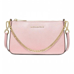 MICHAEL KORS Jet Set lukuga kinnituv veisenahast k&auml;e-&otilde;la-crossbody kott keskmine suurus naiste p&otilde;sepuna roosa punane