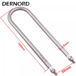 220V ahju k&uuml;tteelement U-kujuline torukujuline k&uuml;ttekeha DERNORD 300w 500w 600w 1000w SUS304 &otilde;huk&uuml;tte takistus 300W L160mm