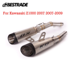 Kawasaki Z1000 2007 2008-2009 Mootorrattale T&auml;ielik S&uuml;steem 51mm Summuti Otsik Keskmine &Uuml;hendusl&uuml;li Otsikud Vasak & Parem CN