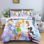 Tinkerbelli tekikott Multikas Digitaalne tr&uuml;kk Kodu padjap&uuml;&uuml;ri komplekt T&auml;iskasvanute magamistuba Laste tekk Voodipesu 135x200cm