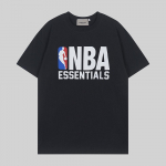Fear Of God Essentials NBA Prindiga &Uuml;mmarguse Kaelusega T-s&auml;rk Meeste &Uuml;le suurusega Puuvillane L&uuml;hikeste Varrukatega Vabaaja Top S