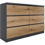 MILAN - Lai 6 sahtliga magamistoakapp - 30x120x77cm - Skandinaavia stiil - Panipaik