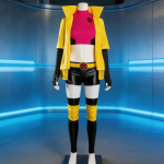 Marvel X-Men Li Qianhuan cos-kost&uuml;&uuml;m Hiina kohtunik kollane trench-coat &uuml;likond m&auml;ngutegelase esituskost&uuml;&uuml;m XS