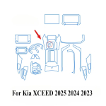 Kia XCEED 2025 2024 jaoks Siseaksessuaarid Kile L&auml;bipaistev TPU K&auml;igukasti Paneel GPS Navigatsioon Keskpaneel PPF Kaitse D