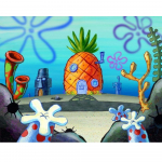 V&auml;rvimine numbrite j&auml;rgi Maalid v&auml;rvimiseks Spongebob Ananassimaja 50x40 cm