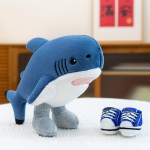 Shanhaijing piraajakala nukk kingadega kala pehmem&auml;nguasi tiigerhai nukk viskepadi kaltsunukk 45cm【0.27kg】 blue