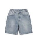 THISISNEVERTHAT L&otilde;tvad Pesemistega Sinised Denim L&uuml;hikesed P&uuml;ksid Washed Blue/S