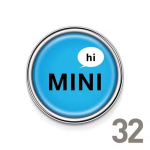 6CM Metallist Auto K&uuml;lje Tagumine Kleebis Aknakleeps MINI COOPER JCW F56 F60 R60 R61 F60 Cooper S Countryman Paceman Kaunistus hsgql22 blue