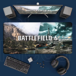 Uus E-spordi B-Battlefield 6 Hiirematt Klaviatuurimatt Suur M&auml;ngutarvik Lukkserviga Lauamatt HD M&auml;ngimine Libisemiskindel Kummist Hiirematt 50cmx100cm(19.6x39.4inch)