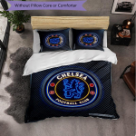 Chelsea FC Muster 3-osaline Voodipesukomplekt Pehme Mikrokiust Tekikott Padjap&uuml;&uuml;ridega Magamistoa jaoks 140cm*210cm