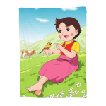 Heidi T&uuml;druk Alpidest Anime Tekid Flanell Diivan Visketekk Visketekid Diivanile Voodipesu Kontori Visketekid Voodikate Tekk 125x150cm (50x60inch)