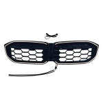 LED-auto esikaitseraua iluv&otilde;re BMW G20 G21 G28 LCI 2023-25 jaoks K&auml;rgstruktuuriga v&otilde;rk V&otilde;idus&otilde;iduv&otilde;red Asendab iluv&otilde;re Autode v&auml;lised lisatarvikud Black With LED