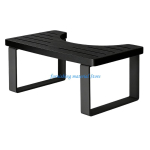 Y5GD Vannitoa taburet tugevdatud metallraamiga Puidust vannitoa astmelaud 40 cm perele ja eakatele must