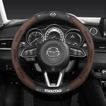38CM s&uuml;sinikkiust nahast rooliratta kate Mazda Axela Atenza 3 2 6 CX3 CX5 CX30 CX8 CX9 MX5 RX7 RX8 SKYACTIV jaoks kohv