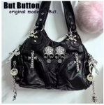 Naiste T&uuml;druk Vintage Harajuku T&auml;is Ketteid Gooti Neetide Naastudega Gooti &Uuml;he &Otilde;la K&auml;ekott Naiste Punk Totes Steampunk Kotid gray