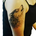 Lahe Unisex veekindel ajutine &uuml;lekande Wolf Arm Tattoo kleebis Body Art kleebis One Size