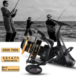 Sougayilangi p&uuml;&uuml;girull 13+1 BB k&otilde;rgekvaliteediline spinning suur p&uuml;&uuml;girull metallist trollingrull Series 5000 must