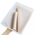 4 tk DIY k&auml;sitsi valmistatud nugatist silikoonvorm nakkumatu matt puidust lamedad rullimisn&otilde;elad k&uuml;psetamiseks kondiitritooted