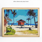 5D teemantmaal T&auml;isekraaniga Scenic Mere tikandid Sale Rhinestone Pilt 20X30