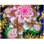 Teemantmaal, v&auml;rviline mandala lill, t&auml;is &uuml;mmargune kivipuur Teemanttikandid kodukaunistus 20X30CM