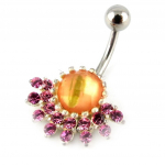 Les Tr&eacute;sors De Lily [D9244] - Body Piercing 'Paon' Rose Heleroosa
