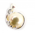 Les Tr&eacute;sors De Lily [G1607] - Pendentif Argent 'Perla' Blanc valge