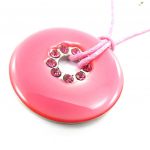 Les Tr&eacute;sors De Lily [J6976] - Collier cr&eacute;ateur 'Coloriage' rose Heleroosa