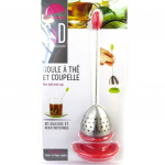 Les Tr&eacute;sors De Lily [M2237] - Punane 'Coloring' teepall (silikoonteras + tass) - 16. 5x5. 5 cm punane