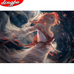 T&auml;ispuurimise &uuml;mmargune teemantmaal 5D maastiku teemantkunst tikandid m&auml;gimosaiik kodukaunistus 20X30CM