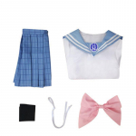Anime Cosplay Kost&uuml;&uuml;m Danganronpa Maizono Sayaka Koolit&uuml;druku &Uuml;likond Naiste Seelikukomplekt Halloweeni Peokleit S