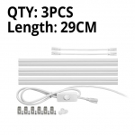 T5 LED-toru seinalamp 220V LED-ribavalgusti 6W 10W 300mm 600mm LED-luminofoortoru EL-i toitel&uuml;litiga k&ouml;&ouml;givalgustiga 3PCS-29CM