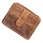 BULLCAPTAIN RFID-d blokeeriv nahast rahakott krediitkaardi ID-kaardi hoidja rahakott rahakotti meestele ja naistele retrokott pruun