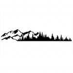 1 tk universaalsed vin&uuml;&uuml;lpuud Mountain Forest graafilised kleebised auto embleemi graafilise embleemi kleebise korpus must