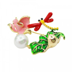 Blucome Red Dragonfly Lootose kujuga prossid, vasest korsaažist kost&uuml;&uuml;mi, salli m&uuml;tsi n&ouml;&ouml;pn&otilde;elad naistele punane