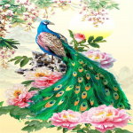 5D DIY paabulinnu teemantmaalimise komplekt, tikandid isetegemise ristpistega kodukaunistus30*40cm Full Round 20x30CM