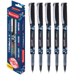 Reynolds Trimax 0,5 mm n&otilde;ela otsaga vedelad geelpliiatsid &ndash; pakis 5 musta tinti Black, pack of 5