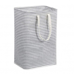 72L pesukorvi triibuline disain Kulumiskindel, lihtne ja mugav kokkupandav r&otilde;ivaste kaitse hall