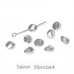 10-50 tk/pakk Kvaliteetne ebaregulaarne vaher&otilde;ngas lahtised helmed kaelakee k&auml;ev&otilde;ru ehtetarvikud ehete valmistamiseks 7x6mm 50pcs