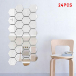 Peegelseinakleebised Klaasita kuusnurkne peeglikleebis 3D akr&uuml;&uuml;lpeegel