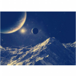 5D DIY Teemantmaal Planeedi Maastiku Teemanttikandid Ristpistes T&auml;ielik Rhinestone Mosaiic Kodukaunistus Round 20x30cm